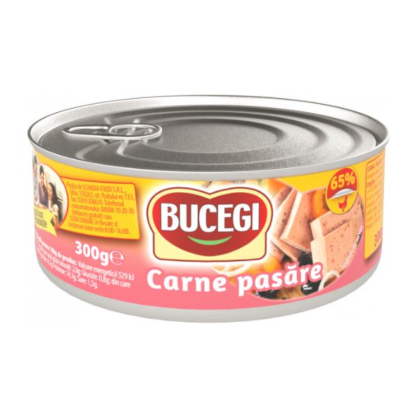 bucegi carne pasare 65%, 300g